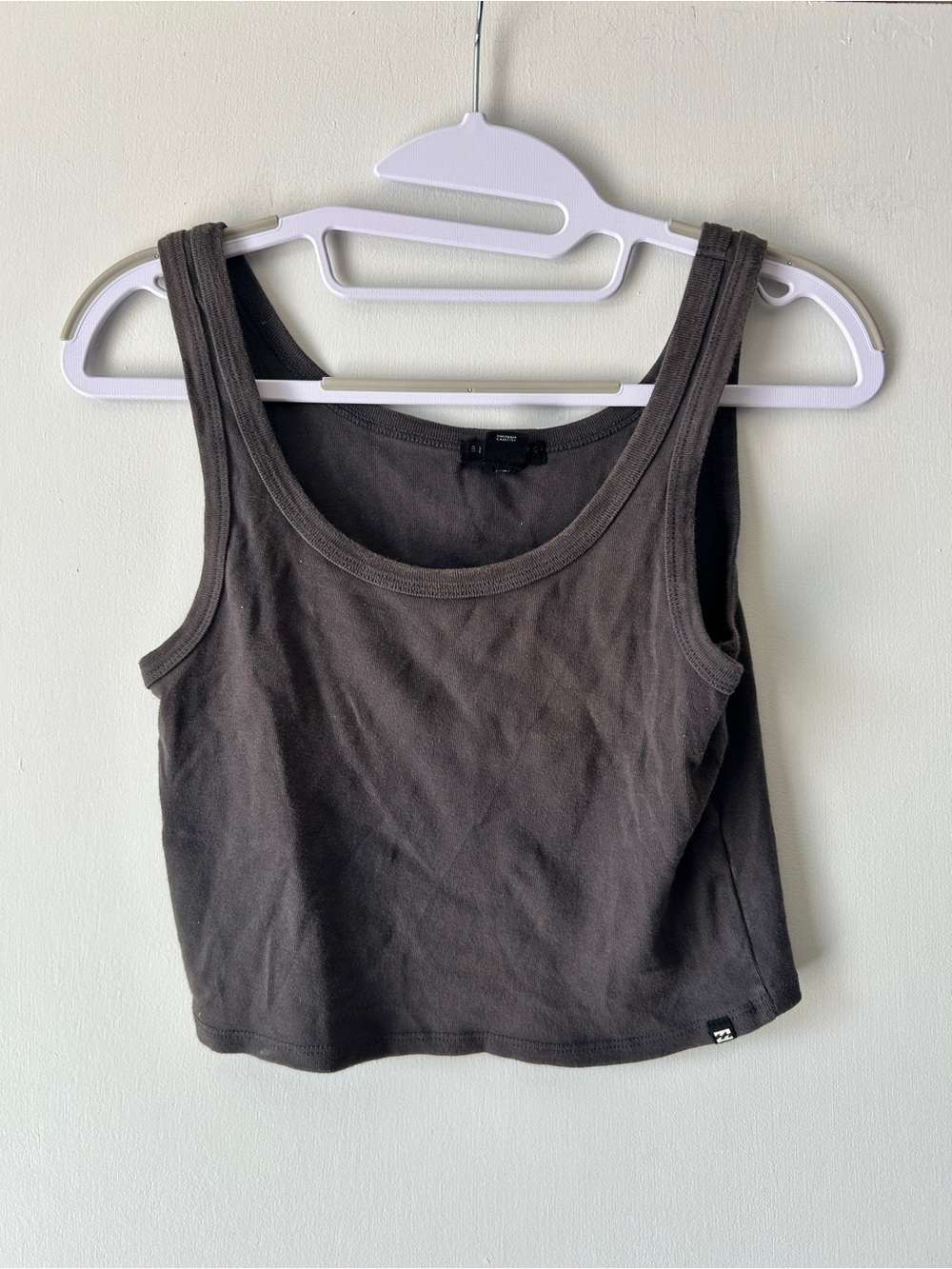 Billabong Charcoal Cropped Tank Top